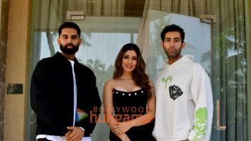 Photos: Jasmin Bajwa, Parmish Verma and Aadar Malik snapped promoting Kanneda
