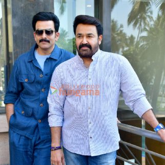 Photos: Prithviraj Sukumaran and Mohanlal snapped promoting L2E: Empuraan