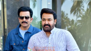 Photos: Prithviraj Sukumaran and Mohanlal snapped promoting L2E: Empuraan