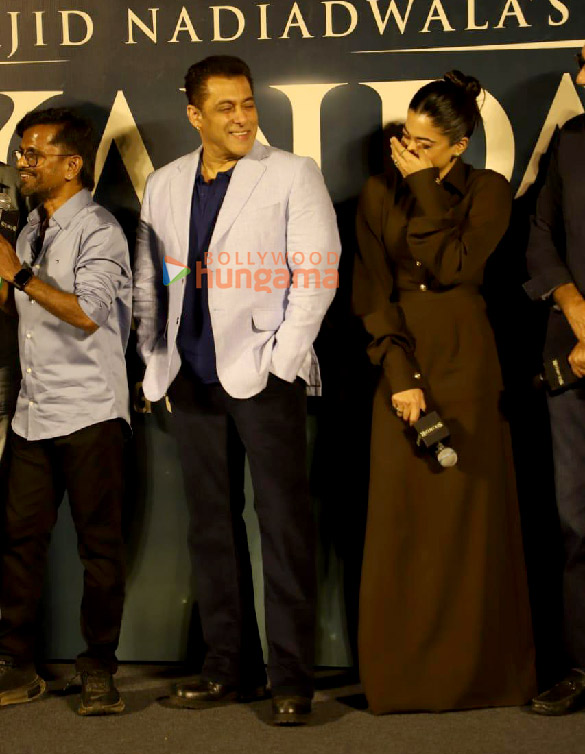 photos salman khan rashmika mandanna kajal aggarwal and others snapped at sikandar trailer launch 3