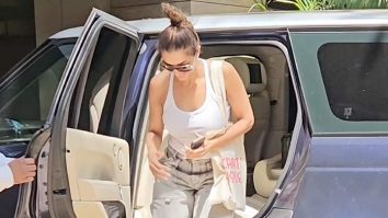 Malaika Arora gets greeted by an adorable doggo!