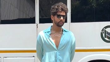 Samarth Jurel papped in an ocean blue shirt