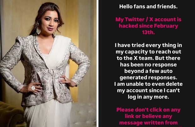 Shreya Ghoshal issues warning after her X account gets hacked: “Please don’t click on any link or believe any message”