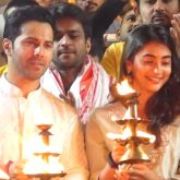Varun Dhawan and Pooja Hegde perform Ganga Aarti in Rishikanal, seek blessings for Hai Jawani Toh Ishq Hona Hai amid shoot, watch videos  
