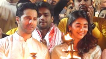 Varun Dhawan and Pooja Hegde perform Ganga Aarti in Rishikesh, seek blessings for Hai Jawani Toh Ishq Hona Hai amid shoot, watch videos  