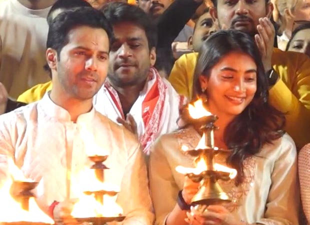 Varun Dhawan and Pooja Hegde perform Ganga Aarti in Rishikanal, seek blessings for Hai Jawani Toh Ishq Hona Hai amid shoot, watch videos  