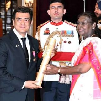 Ajith Kumar honoured with Padma Bhushan by president Droupadi Murmu at Rashtrapati Bhavan