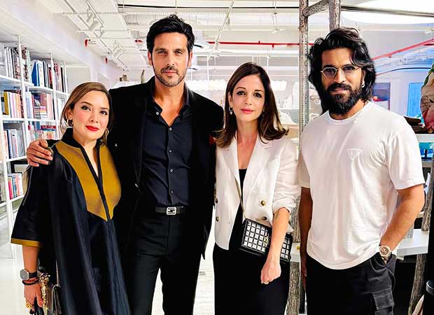 Ram Charan and his wife Upasana Konidela visit Sussanne Khan’s store in Hyderabad for cozy evening with family and friends