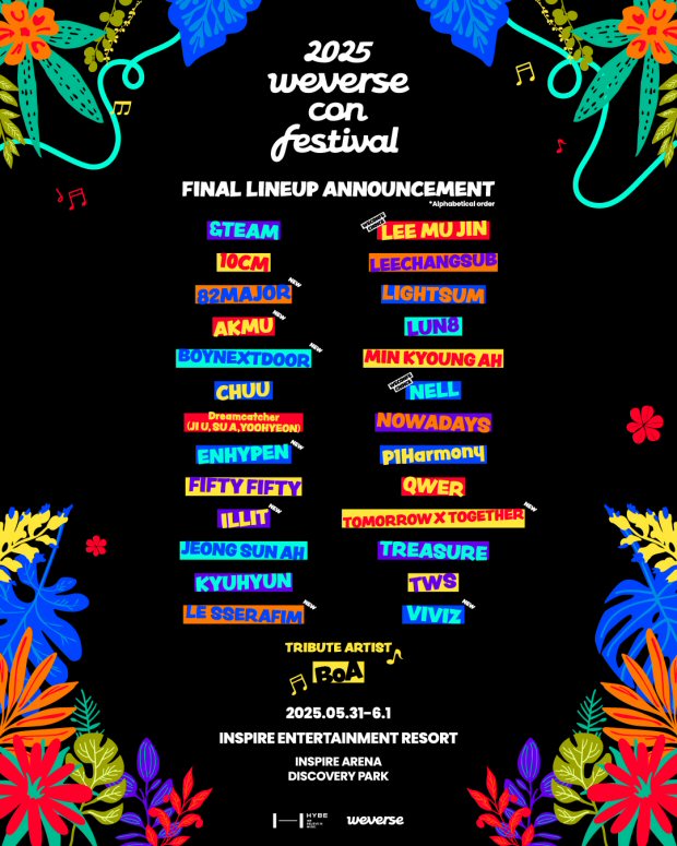 BoA, TXT, LE SSERAFIM lead record-breaking 27-artist lineup at Weverse Con 2025; here’s what to expect at K-Pop’s ultimate celebration