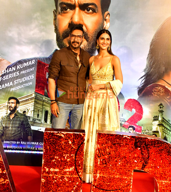 photos ajay devgn vaani kapoor and others grace the trailer launch of raid 2 1