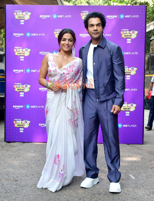 photos rajkummar rao and wamiqa gabbi snapped promoting bhool chuk maaf on the sets of hip hop india 2 6