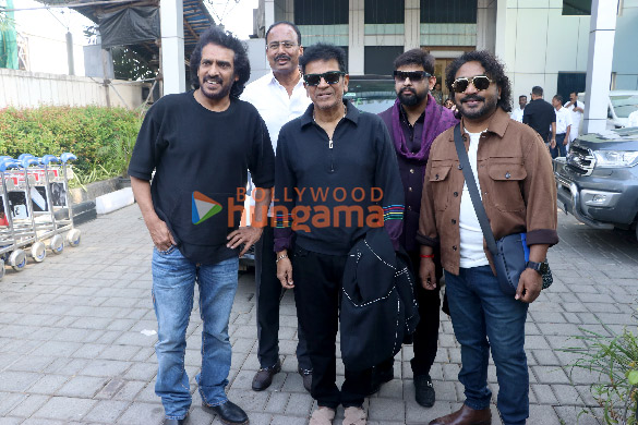 photos shiva rajkumar upendra arjun janya and m ramesh reddy arrived in mumbai for hindi teaser launch of pan india movie 45 4