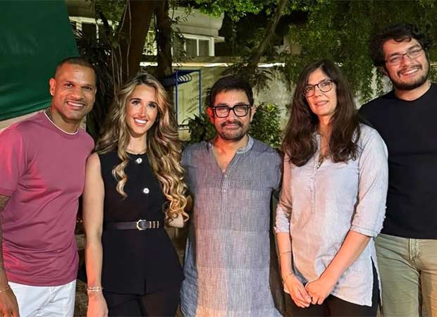 Aamir Khan and Gauri Spratt enjoy evening with Shikhar Dhawan and rumoured girlfriend Sophie Shine