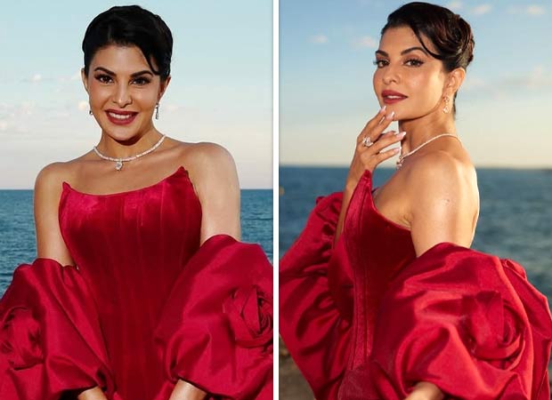 Jacqueliene Fernandez makes a new statement in red at Cannes 2025; dons Nicole - Felicia ensemble