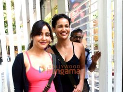 Photos: Neha Sharma and Aisha Sharma snapped outside a Pilates studio in Bandra
