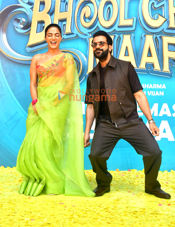 photos rajkummar rao and wamiqa gabbi snapped promoting their film bhool chuk maaf 3