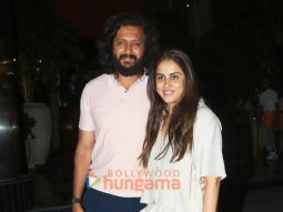 Photos: Riteish Deshmukh, Genelia Deshmukh and Karan Johar snapped at BKC