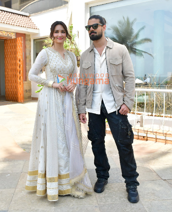 photos sooraj pancholi aakanksha sharma and kanubhai chauhan snapped promoting kesari veer 4