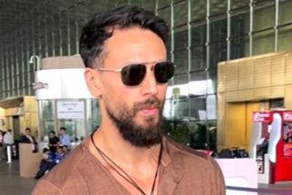 Tiger Shroff in brown monochrome papped at the airport