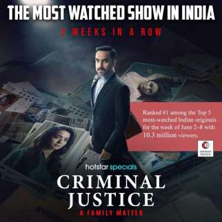 Applause Entertainment's Criminal Justice: A Family Matter stands as most watched show in India for 2 weeks in a row