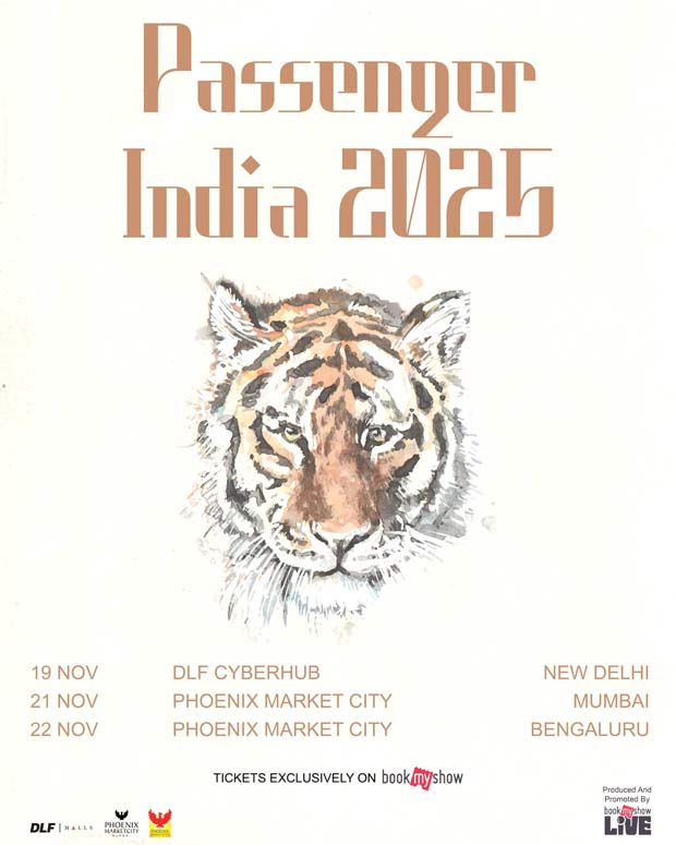 BookMyShow Live announces global chart-topper and ‘Let Her Go’ singer-songwriter, Passenger aka Michael Rosenberg's 3-city debut India tour this November