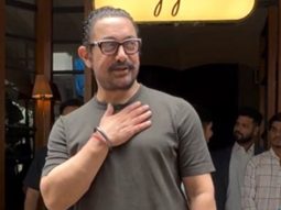 Aamir Khan smiles at paps as he gets clicked at a restaurant in Bandra