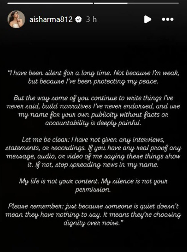 Aishwarya Sharma responds to speculation about separation from Neil Bhatt with cryptic post