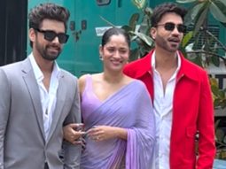 Ankita Vicky meet Samarth Jurel pose for media