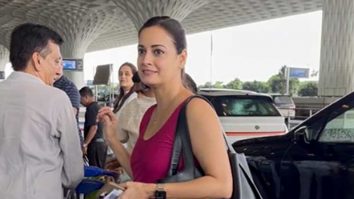 Dia Mirza opts for a flowy dress as she gets clicked at the airport with son
