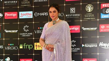 Isha Koppikar in lilac saree attends Bollywood Hungama’s Style Icon Panel