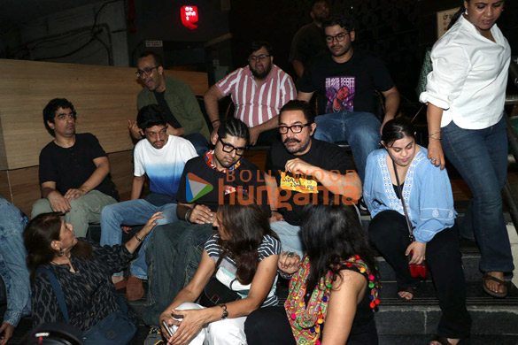 photos aamir khan gauri spratt and team sitaare zameen par snapped at juhu pvr 2