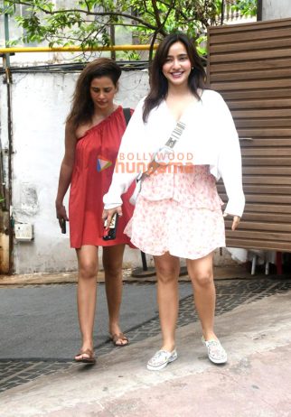Photos: Neha Sharma and Aisha Sharma snapped outside restaurant in Bandra