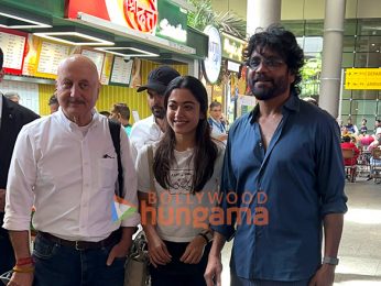 Photos: Rashmika Mandanna, Nagarjuna and Anupam Kher snapped at the airport