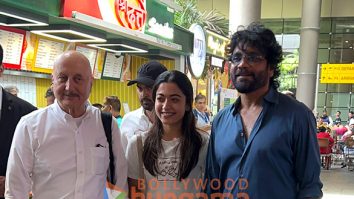 Photos: Rashmika Mandanna, Nagarjuna and Anupam Kher snapped at the airport