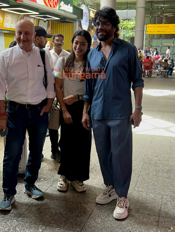 photos rashmika mandanna nagarjuna and anupam kher snapped at the airport 3