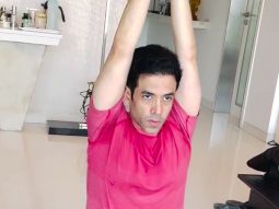 Tusshar Kapoor’s challenging asana this yoga day