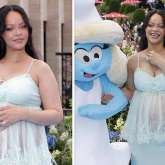 Rihanna turns heads in ice-blue gown at The Smurfs premiere, flaunts baby bump