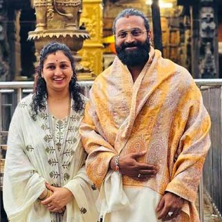 Rishab Shetty visits Kollur Mookambika temple with wife Pragathi to seek divine blessings