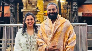 Rishab Shetty visits Kollur Mookambika temple with wife Pragathi to seek divine blessings