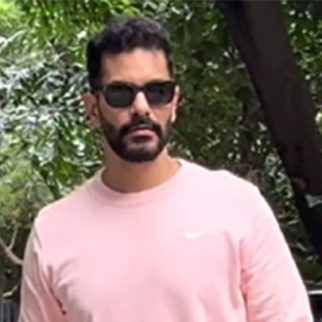 How cute! Angad Bedi in a pink gym fit