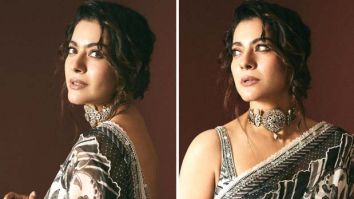 Kajol wears a Rs 39,500 Torani saree with digital chintz and heirloom grace