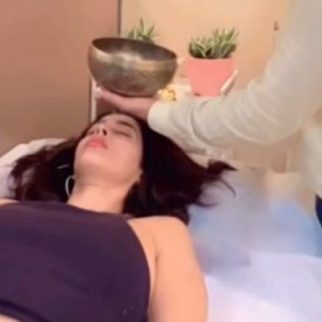 Mallika Sherawat practicing sound healing & acupuncture