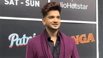 Munawar Faruqui in a dapper purple blazer suit for colours