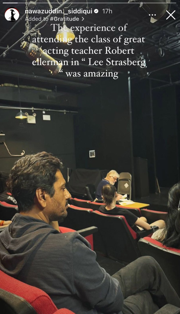 Nawazuddin Siddiqui attends Robert Ellermann’s acting class at Lee Strasberg Theatre & Film Institute