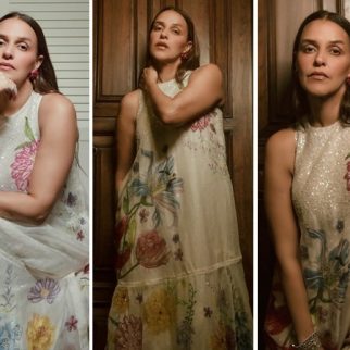 Neha Dhupia redefines subtle luxury in Rs 99,500 Rahul Mishra ivory dress