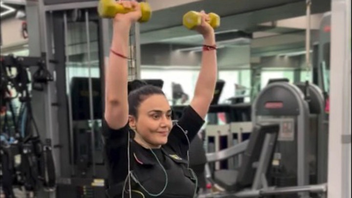 PZ’s real time power workout! Preity Zinta
