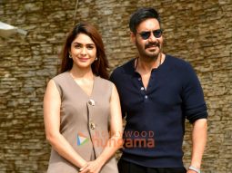 Photos: Ajay Devgn and Mrunal Thakur snapped promoting their film Son Of Sardaar 2