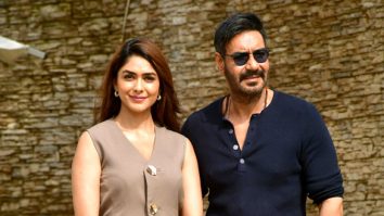 Photos: Ajay Devgn and Mrunal Thakur snapped promoting their film Son Of Sardaar 2