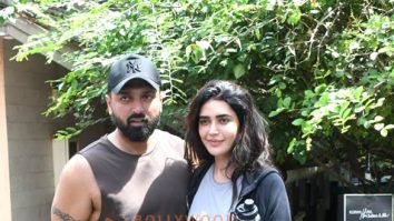 Photos: Karishma Tanna and Varun Bangera snapped outside a gym in Bandra