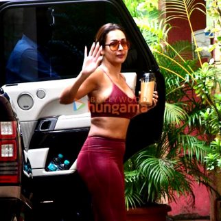 Photos: Malaika Arora snapped outside Diva Yoga in Bandra